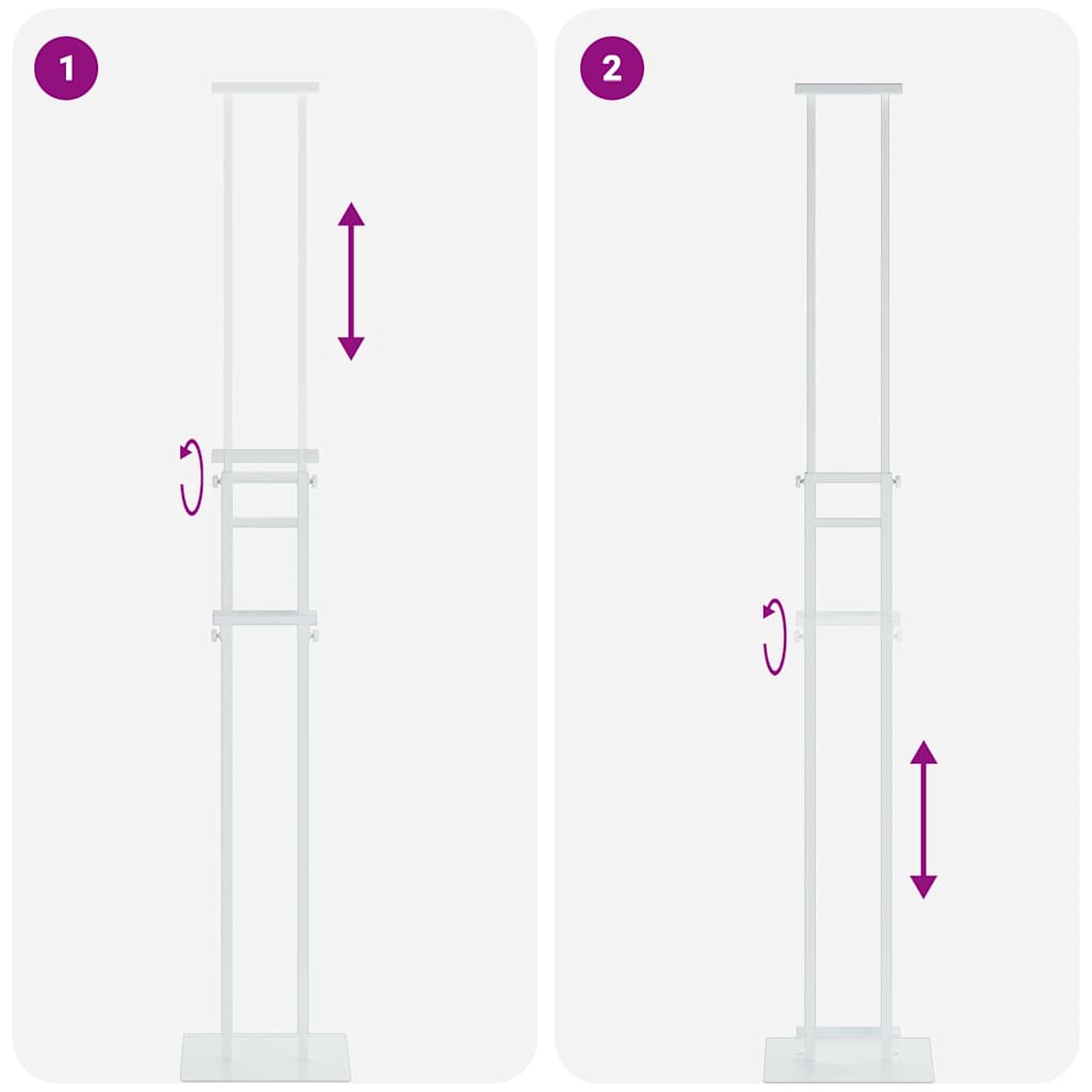 Mässmontrar 2 pcs Vit 30 x 24 x 208 cm Järn
