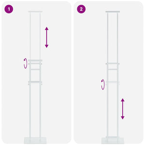 Mässmontrar 2 pcs Vit 30 x 24 x 208 cm Järn