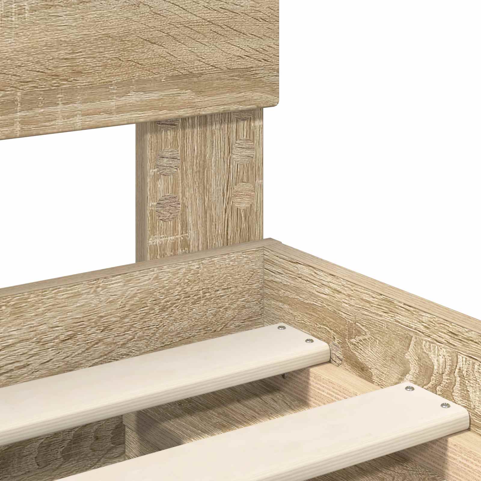 Sängram med huvudgavel Rökt ek 150 x 200 cm Konstruerat trä