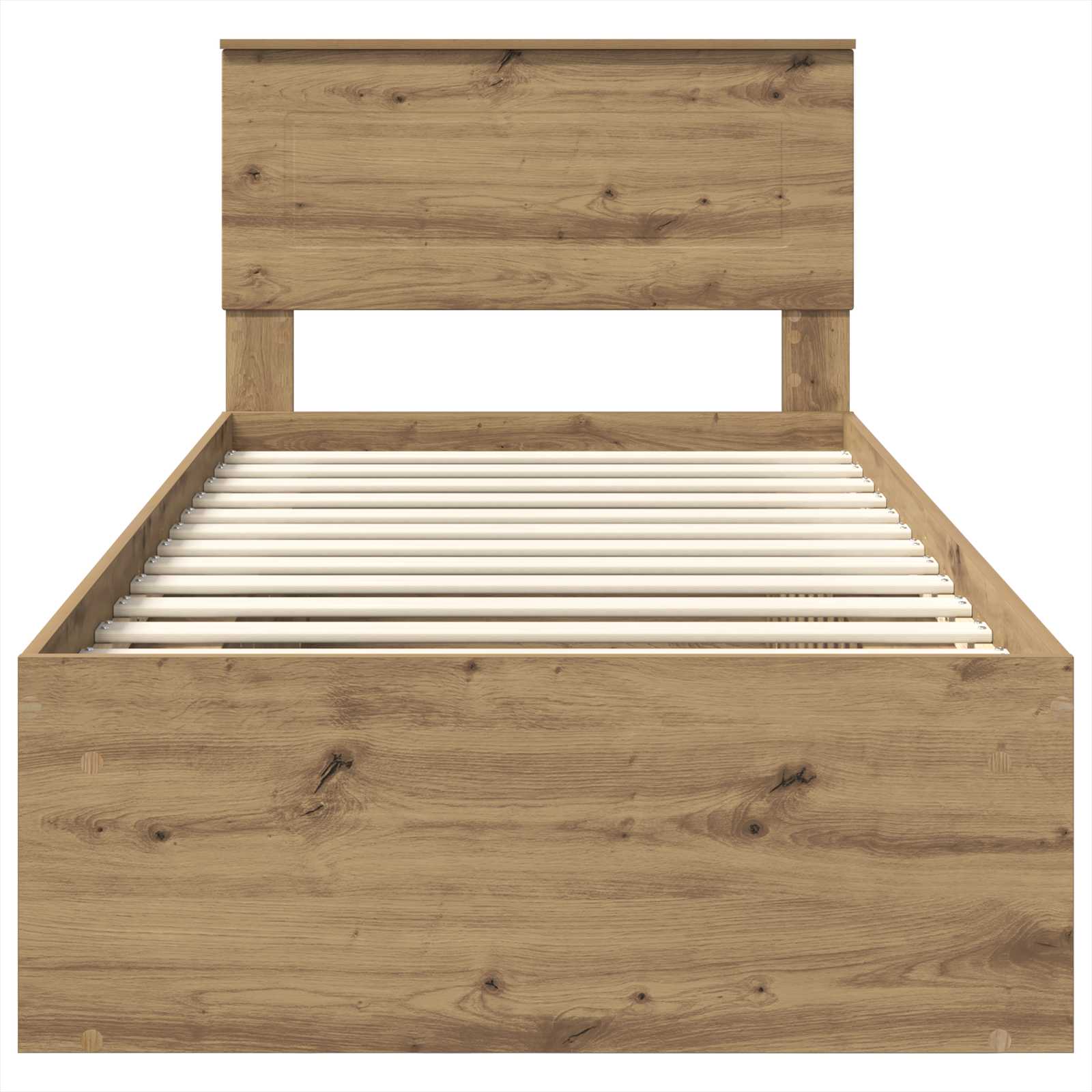 Sängram med huvudgavel Artisan Ek 75 x 190 cm Konstruerat trä