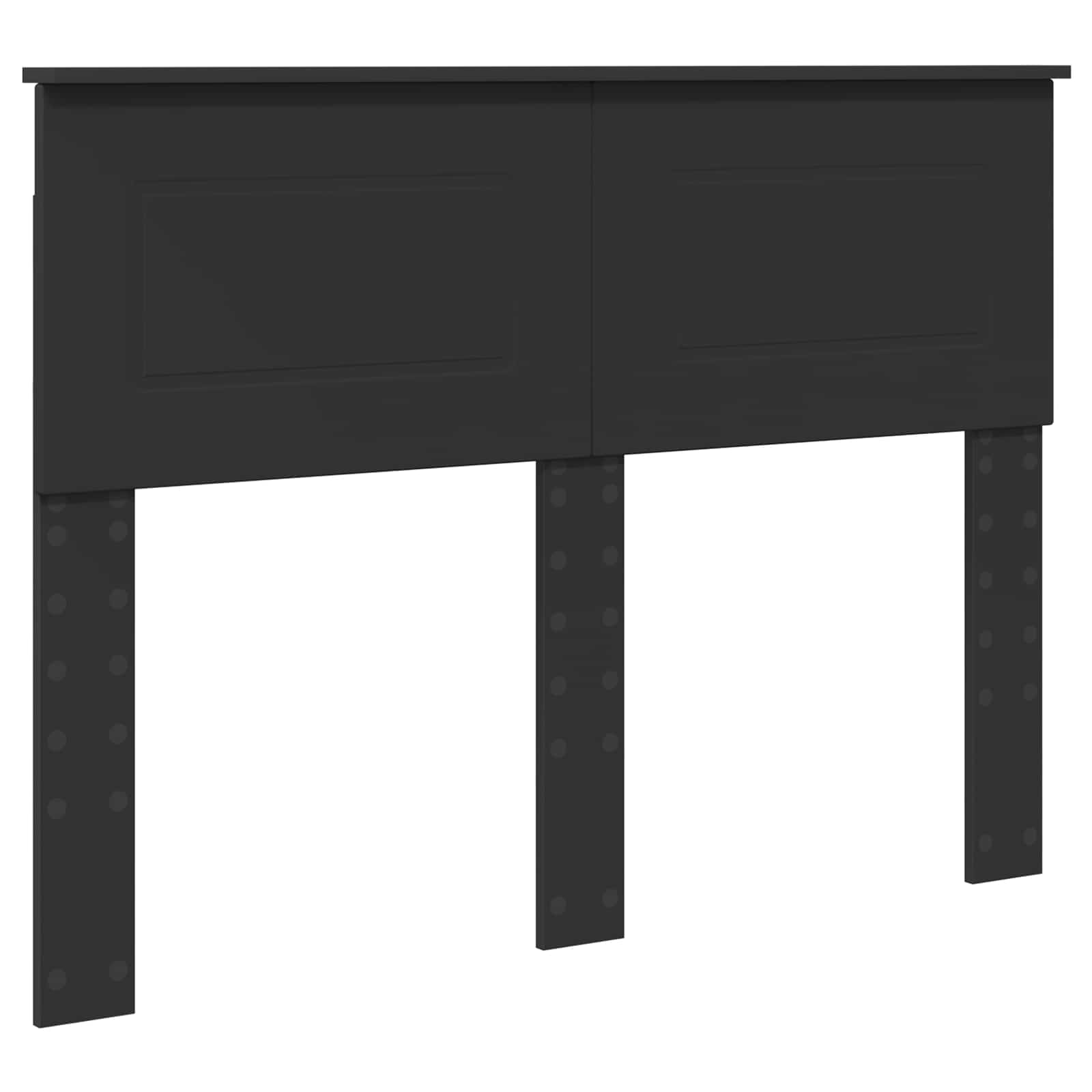 Sängram med huvudgavel Svart 135 x 190 cm Konstruerat trä