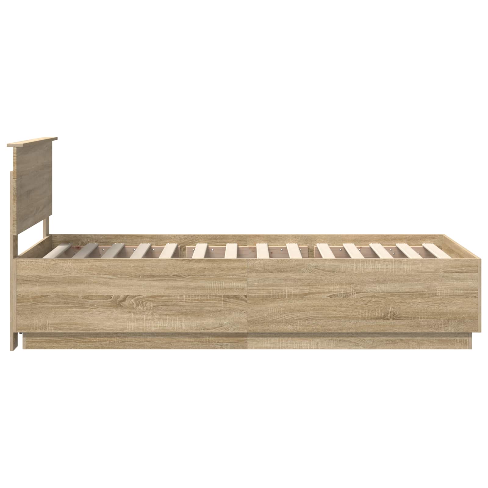 Sängram med huvudgavel Sonoma-ek 90 x 190 cm Konstruerat trä