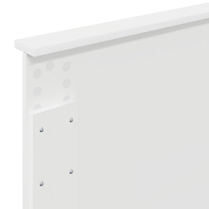 Sängram med huvudgavel Vit 90 x 200 cm Konstruerat trä