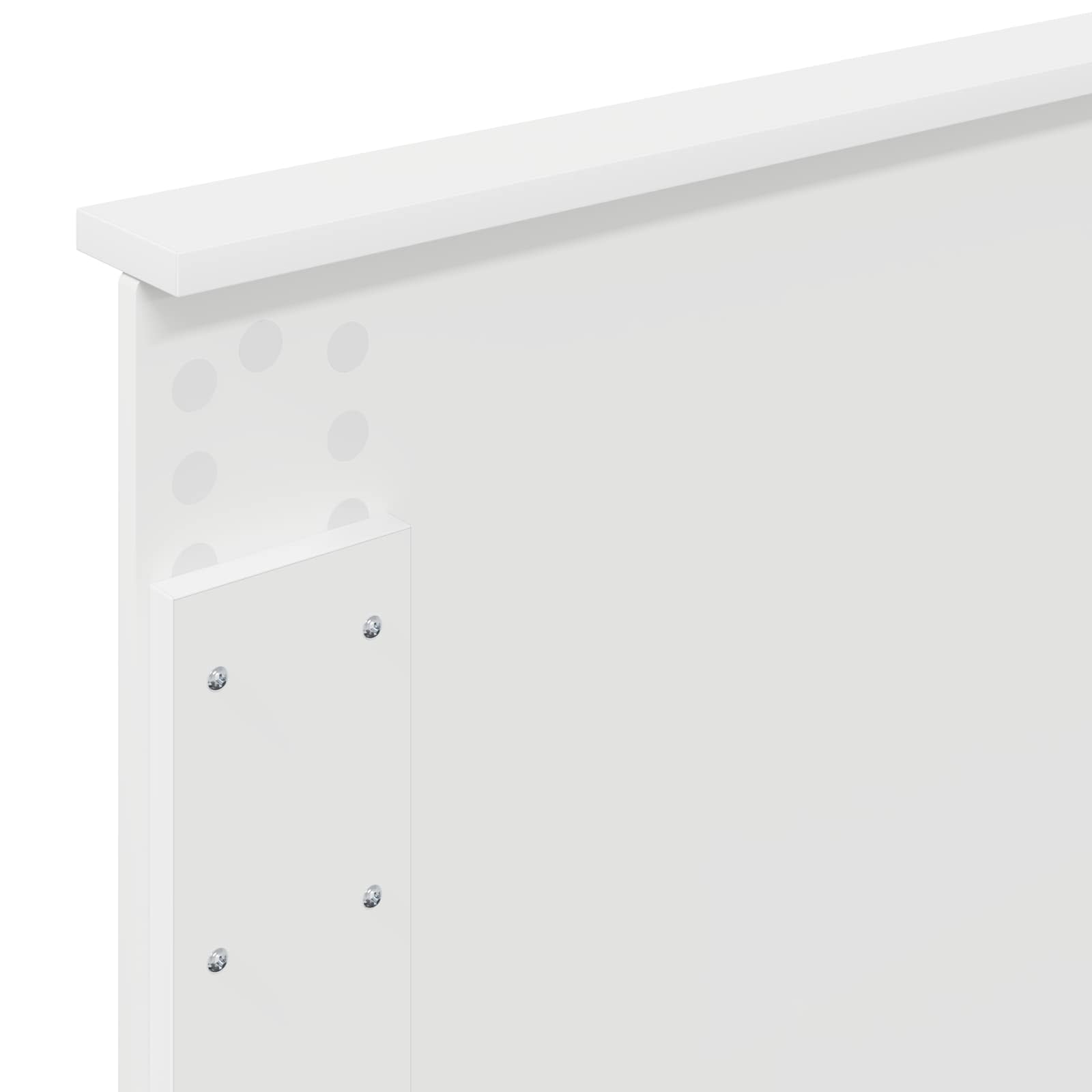 Sängram med huvudgavel Vit 75 x 190 cm Konstruerat trä