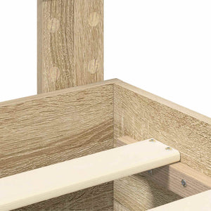 Sängram med huvudgavel Sonoma-ek 135 x 190 cm Konstruerat trä