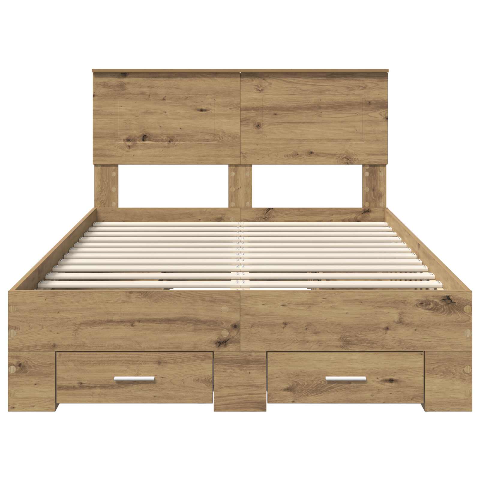 Sängram med huvudgavel Artisan Ek 120 x 190 cm Konstruerat trä