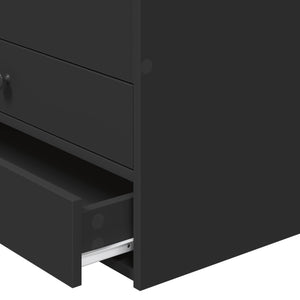 Sängsoffa med låda Svart 90 x 190 cm Konstruerat trä