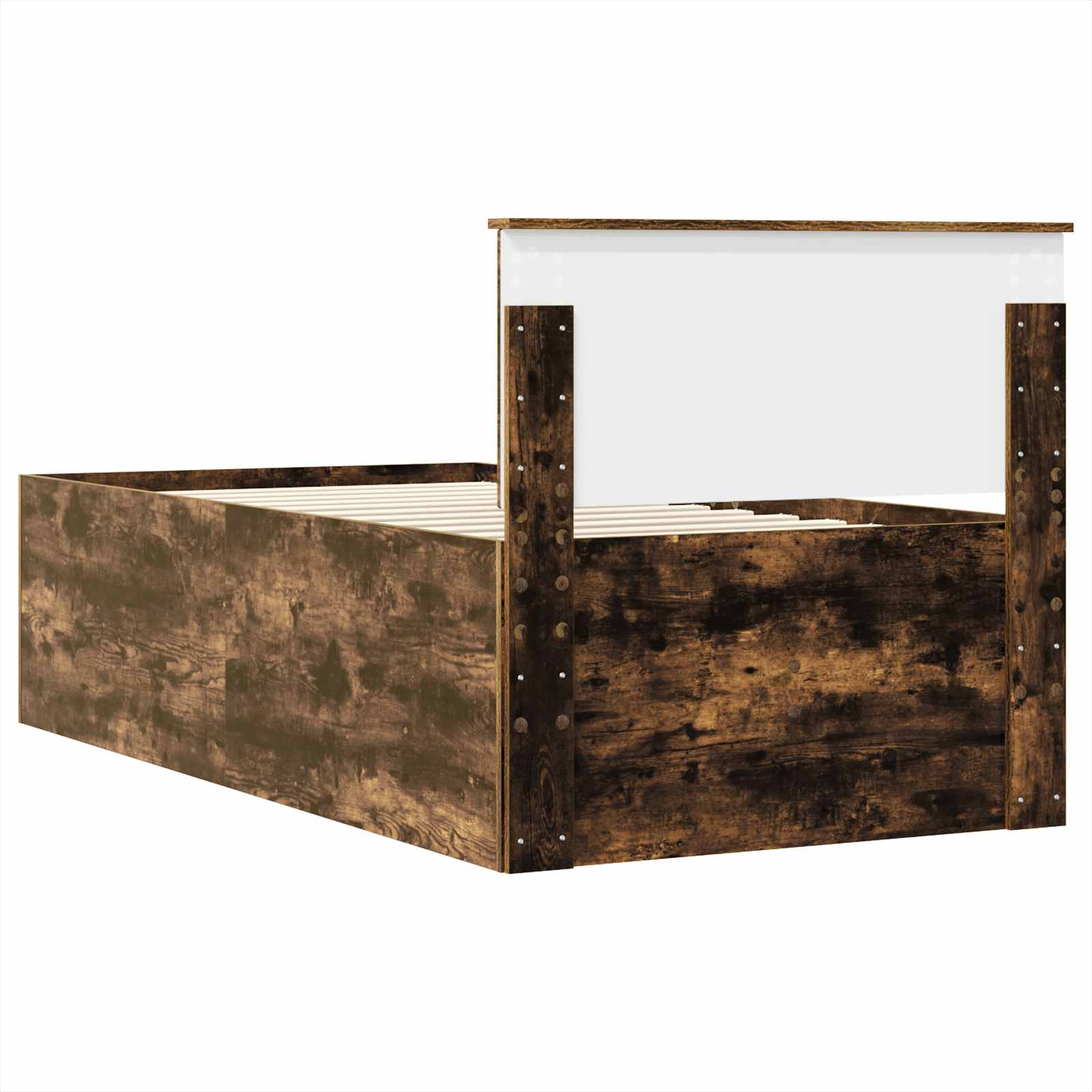 Sängsoffa Rökt Ek och Svart 90 x 200 cm Konstruerat trä