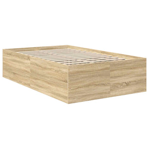 Sängram med huvudgavel Sonoma-ek 120 x 190 cm Konstruerat trä