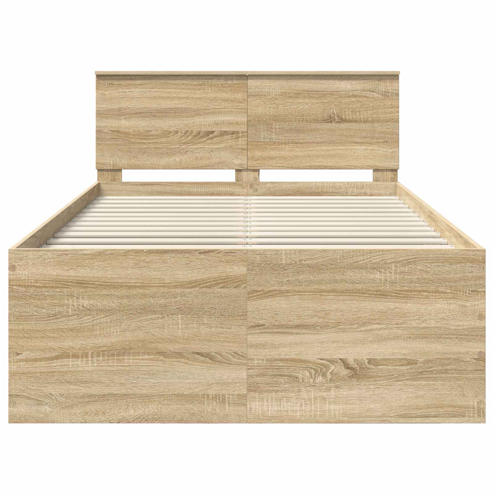 Sängram med huvudgavel Sonoma-ek 120 x 200 cm Konstruerat trä