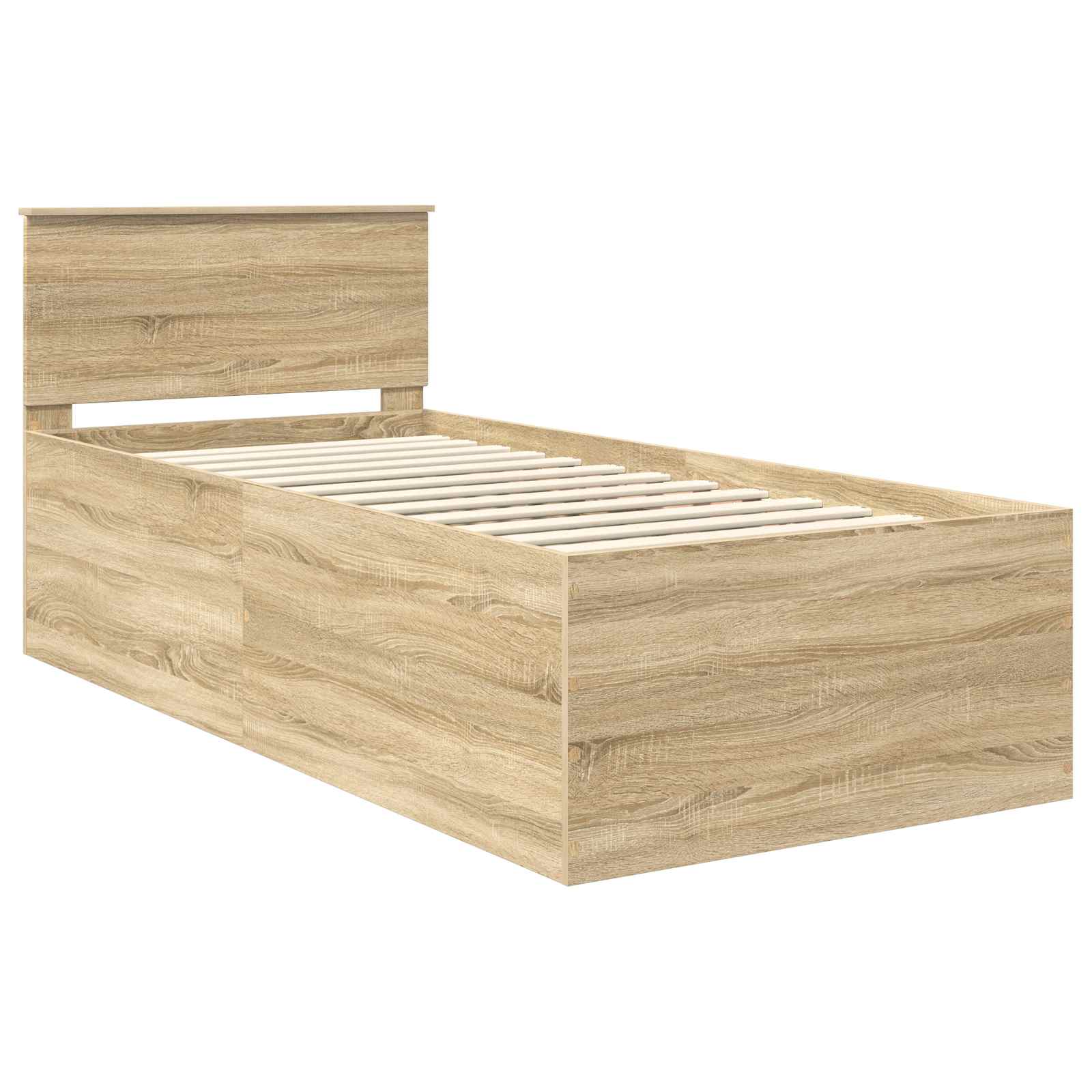 Sängram med huvudgavel Sonoma-ek 90 x 200 cm Konstruerat trä