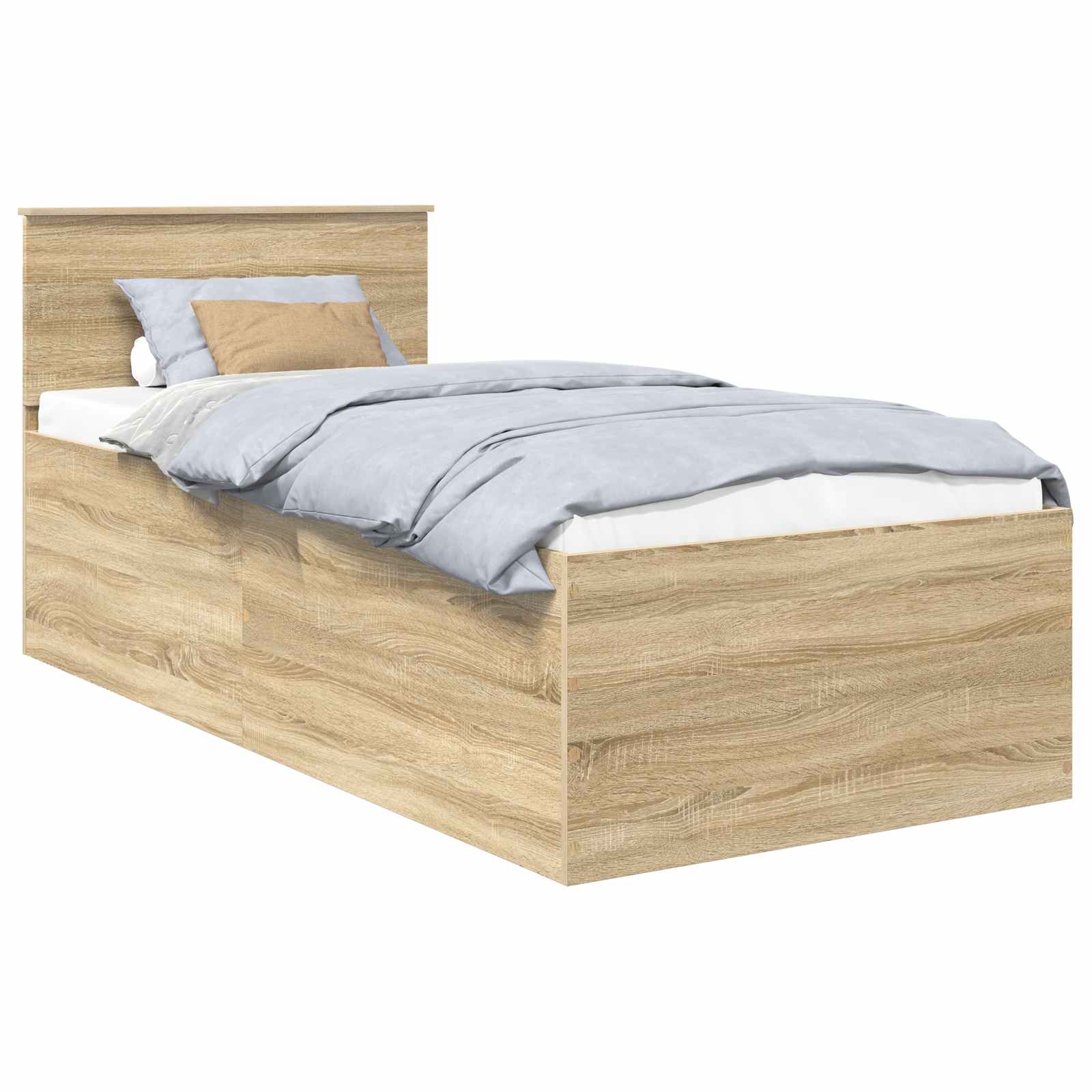 Sängram med huvudgavel Sonoma-ek 75 x 190 cm Konstruerat trä