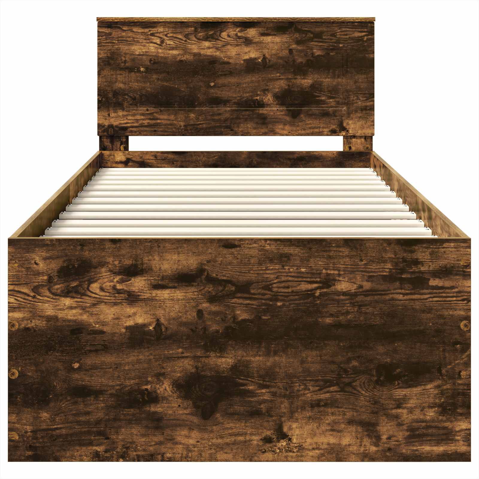 Sängram med huvudgavel Rökt ek 75 x 190 cm Konstruerat trä