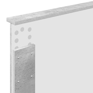 Sängram med huvudgavel Betonggrå 75 x 190 cm Konstruerat trä