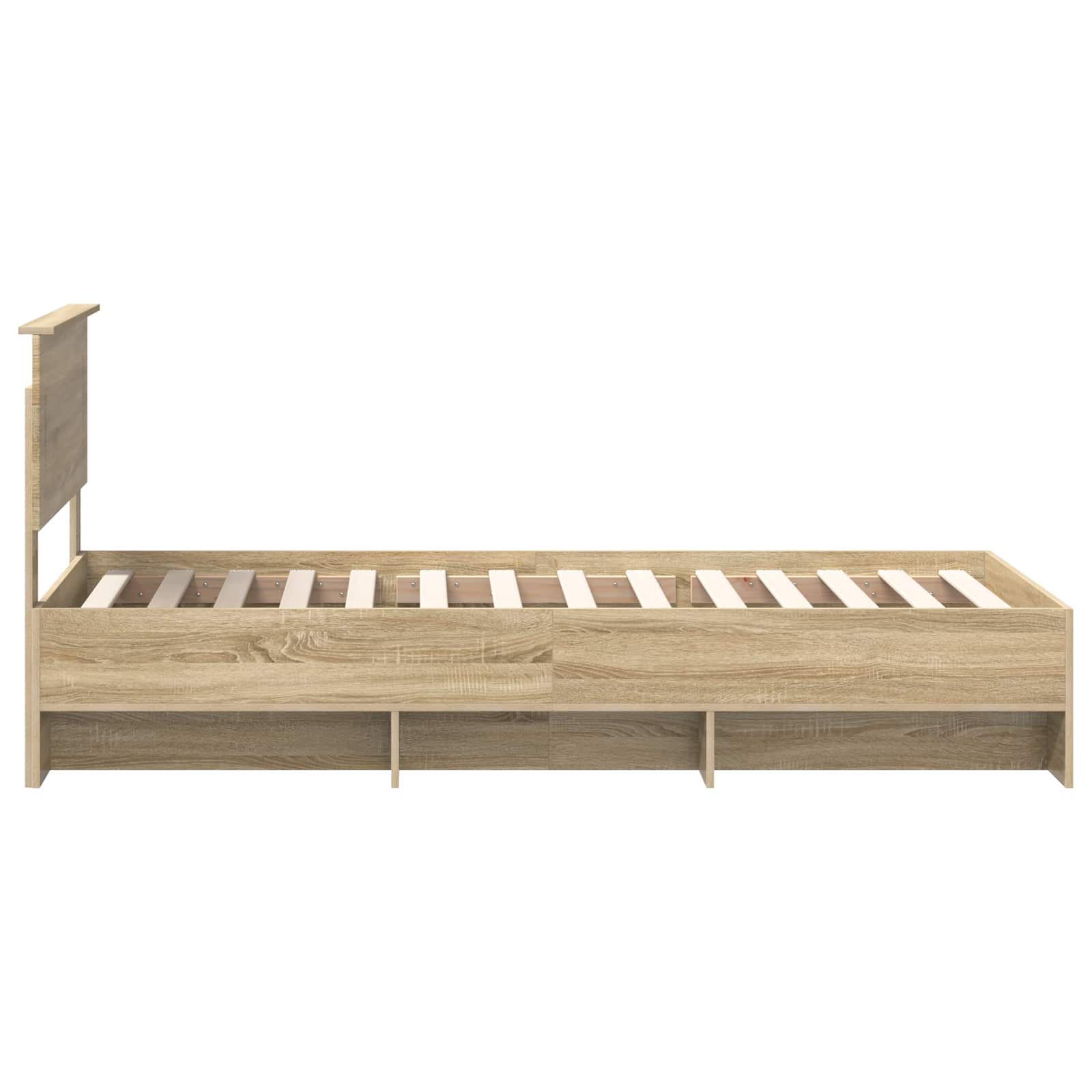 Sängram med huvudgavel Sonoma-ek 120 x 123 cm Konstruerat trä