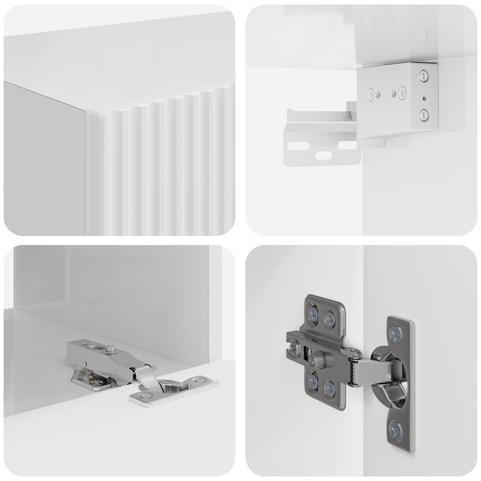 Högblanka vita 60 x 31 x 29,5 cm