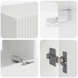 Högblanka vita 60 x 31 x 29,5 cm