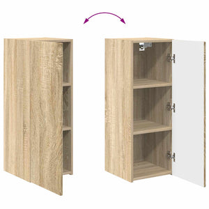 TV väggskåp set Väggmonterad 4 pcs Sonoma-ek Konstruerat trä