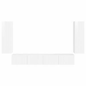 Väggmonterad 4 pcs Högblanka vita