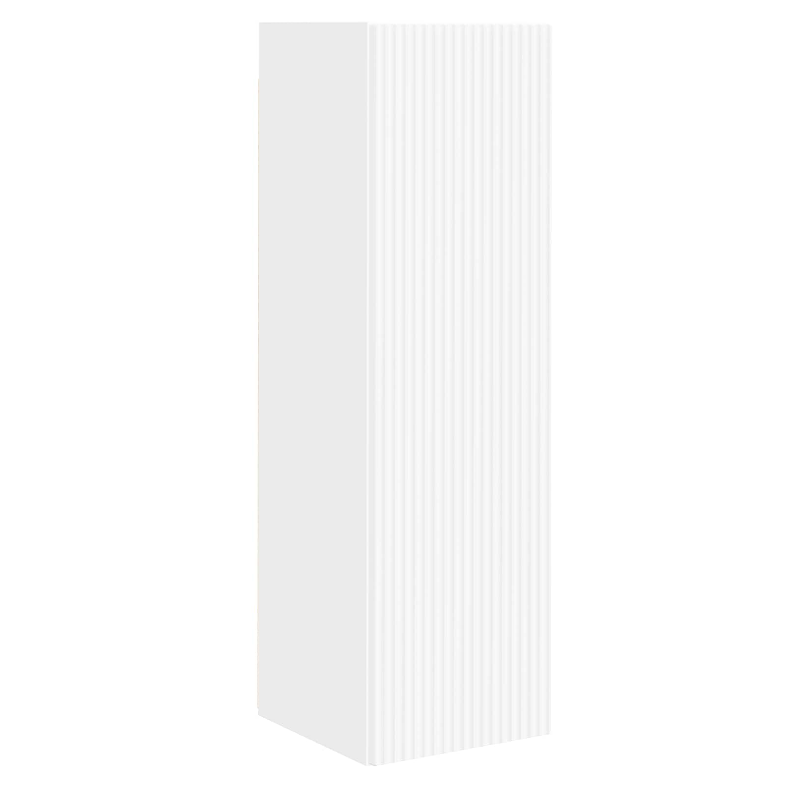 TV-bänkset Väggmonterad 3 pcs Vit Konstruerat trä