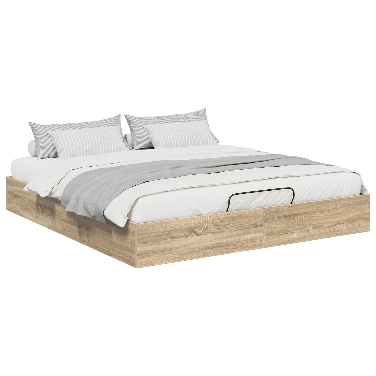 Ottoman Sängram Sonoma-ek 203 x 160 x 25 cm Konstruerat trä