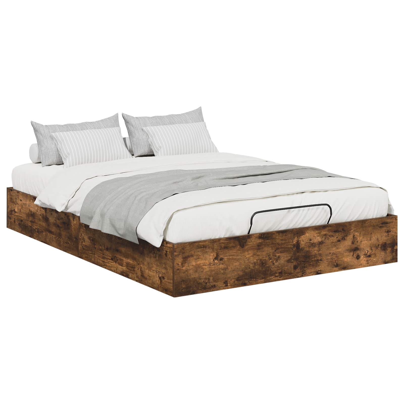 Ottoman Sängram Rökt Ek 203 x 140 x 25 cm Konstruerat trä