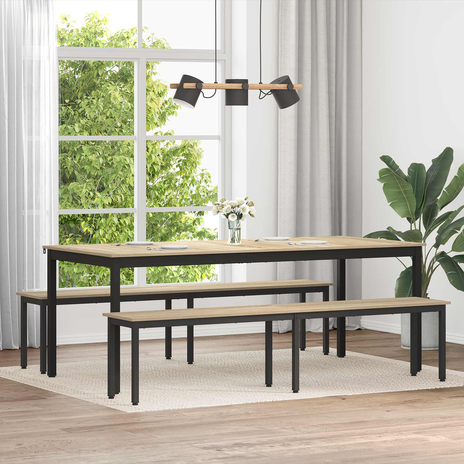 bänk Sonoma 200 x 35 x 45 cm Konstruerat trä