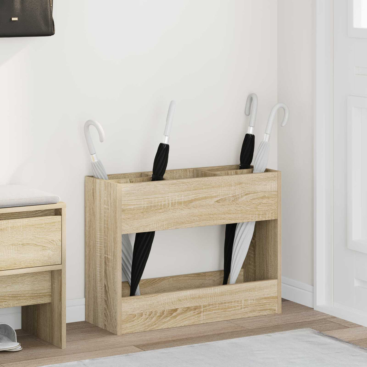 Förvaringskrok & Ställ med lagring Sonoma-ek 65 x 24 x 50 cm