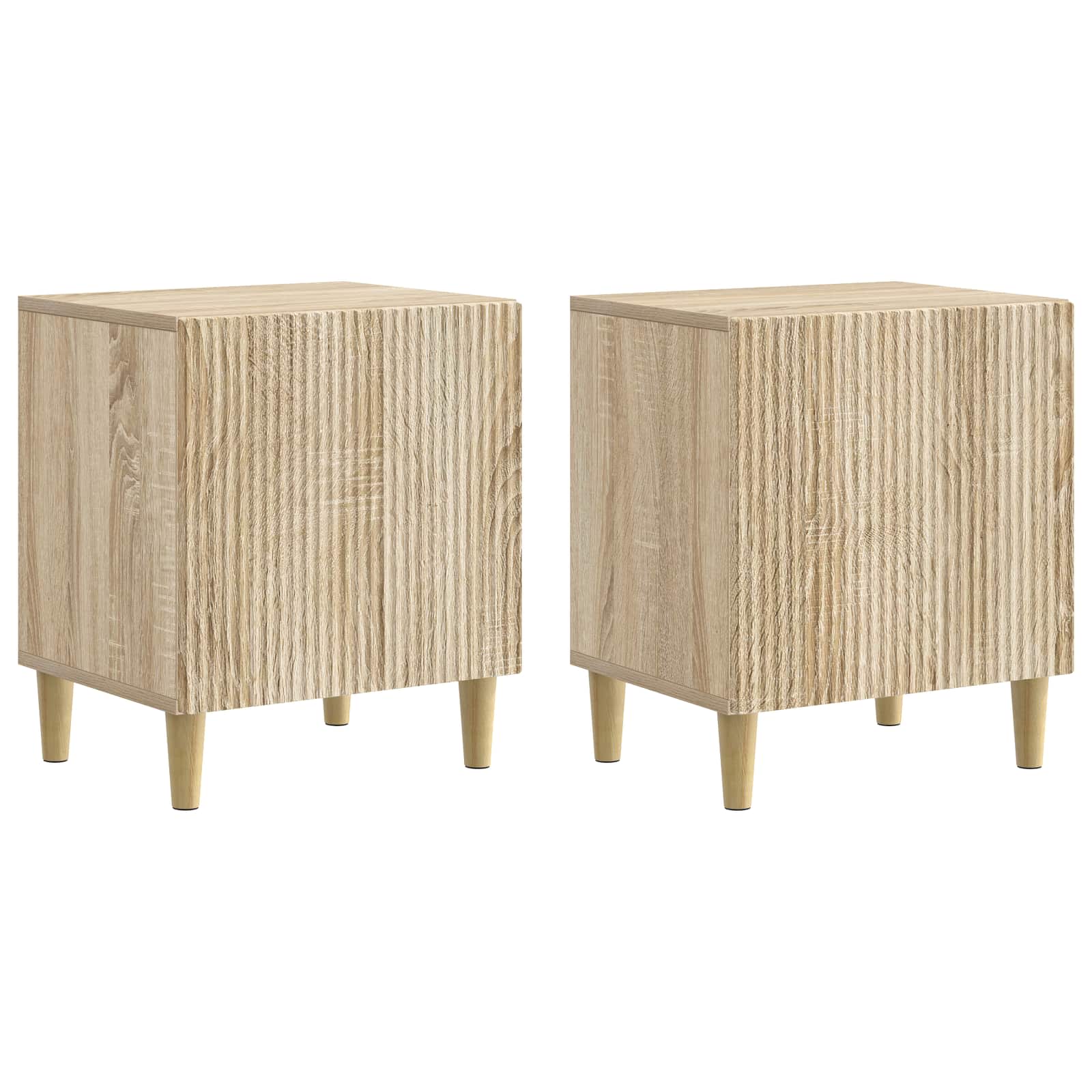 Nattduksbord 2 pcs Sonoma-ek 43 x 34,5 x 50 cm Konstruerat trä
