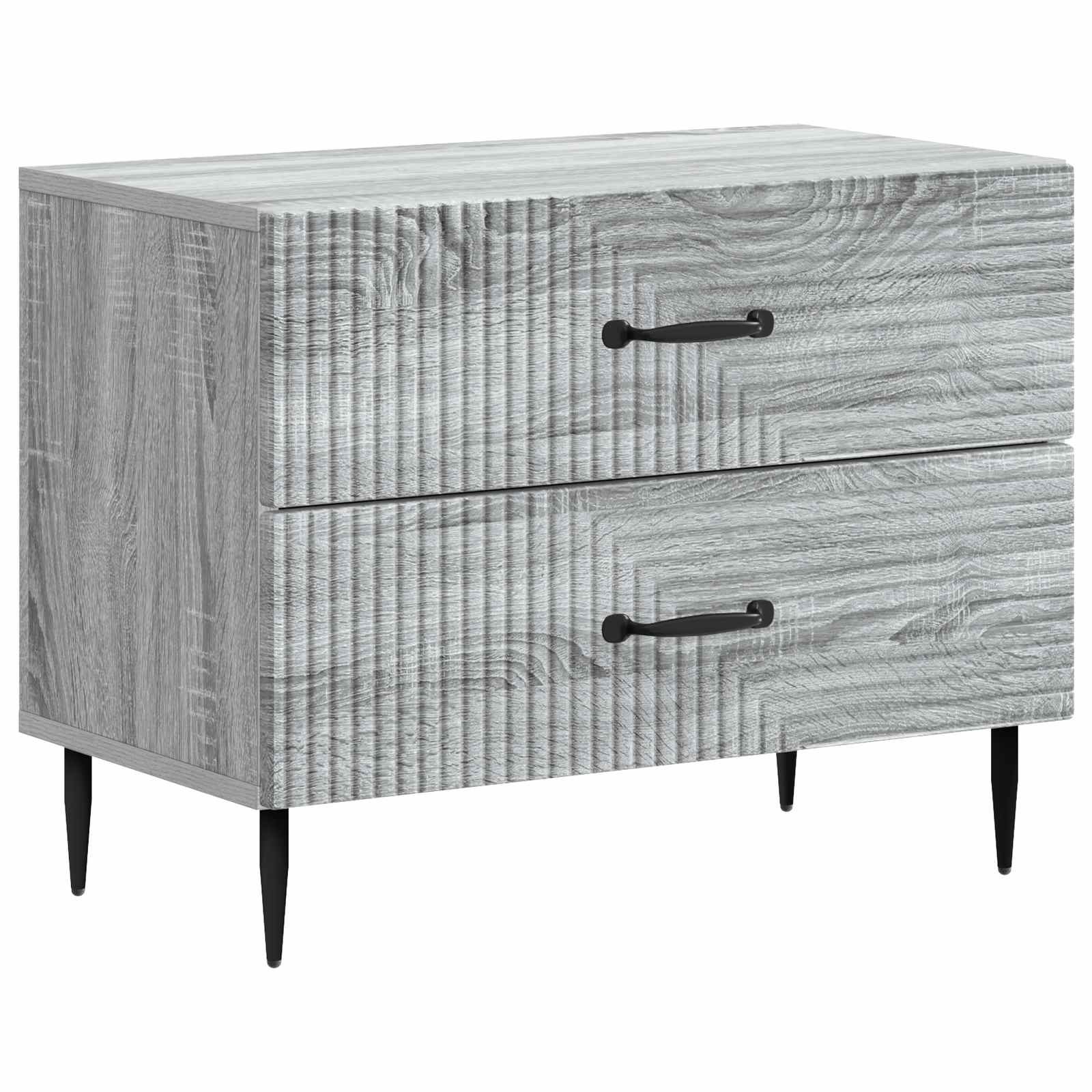 Nattduksbord Grå sonoma-ek 62 x 34,5 x 47,5 cm Konstruerat trä