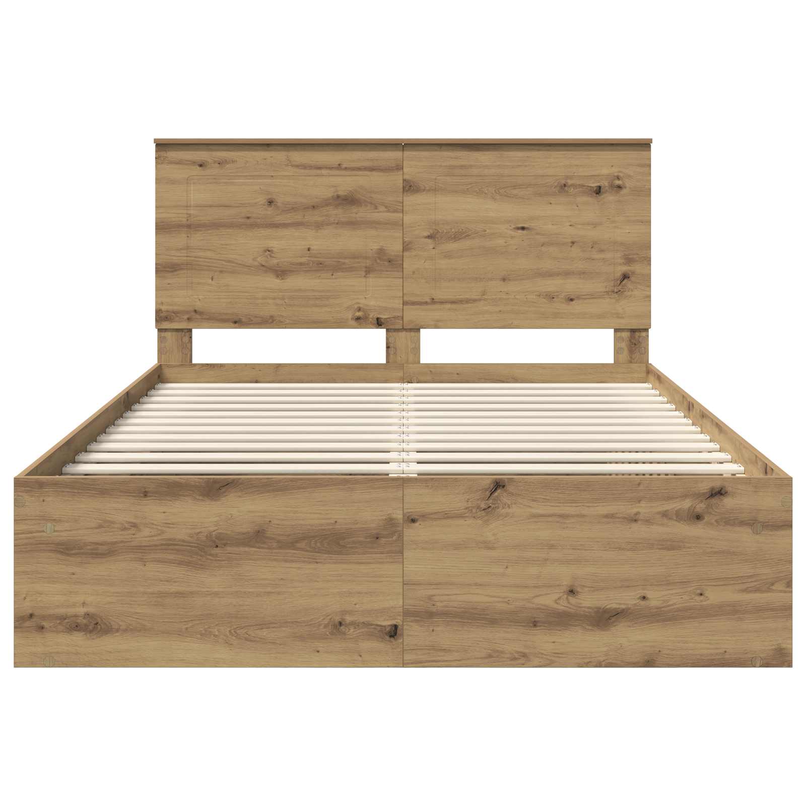 Sängram med huvudgavel Artisan Ek 150 x 200 cm Massiv furu