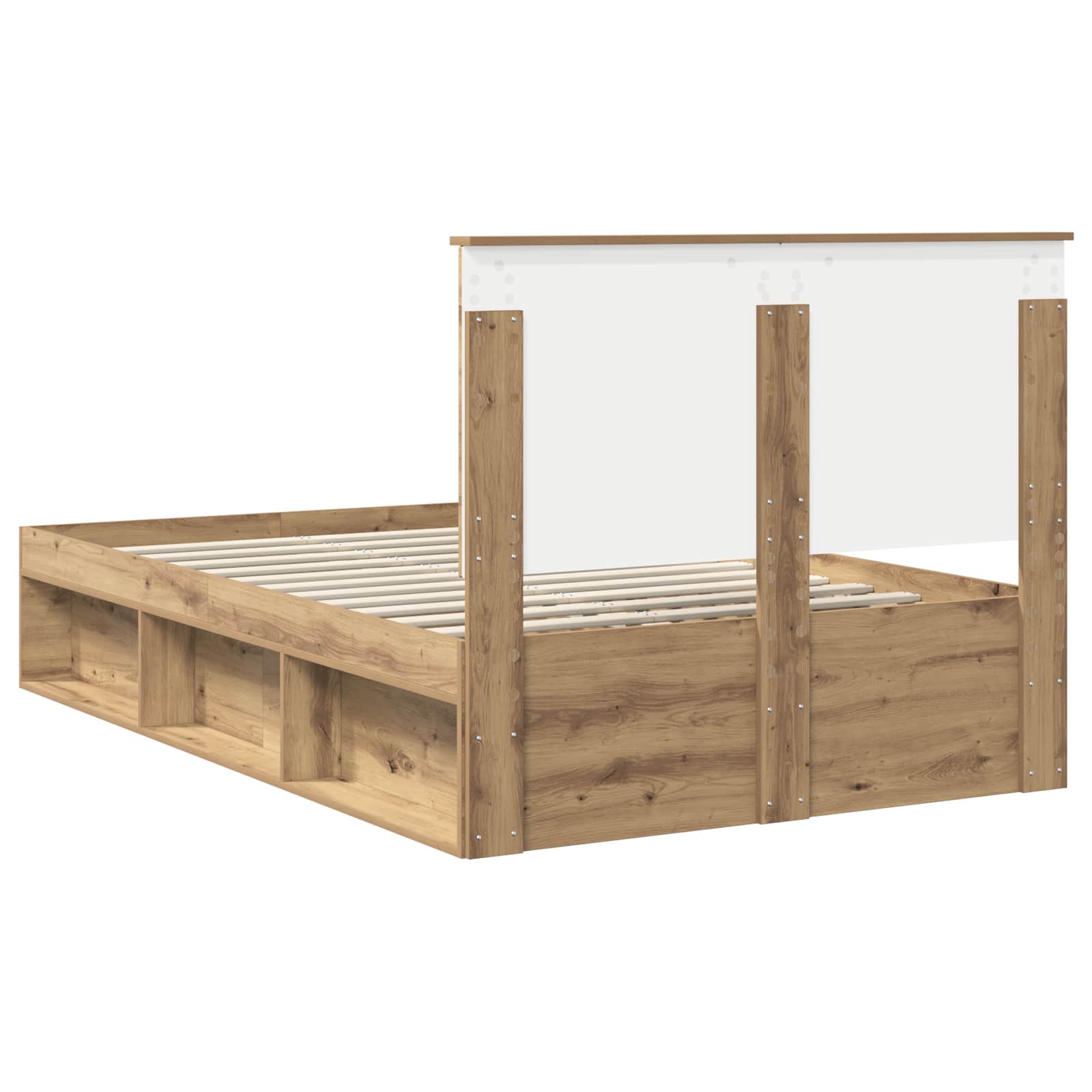 Sängram med huvudgavel Artisan Ek 120 x 190 cm Massiv furu