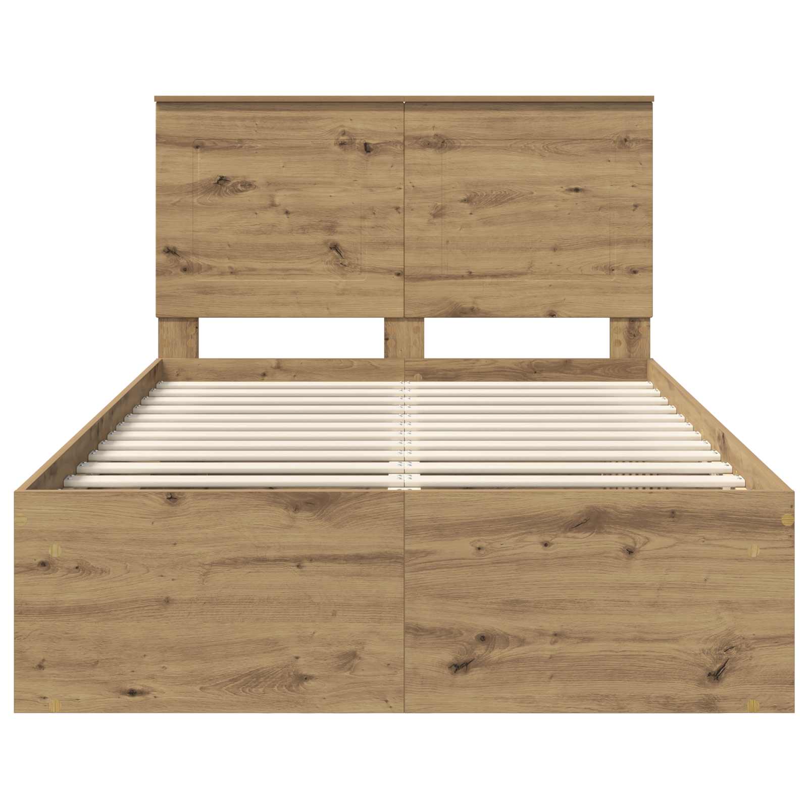 Sängram med huvudgavel Artisan Ek 120 x 190 cm Massiv furu