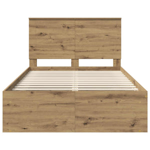 Sängram med huvudgavel Artisan Ek 120 x 190 cm Massiv furu