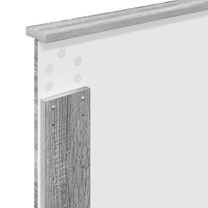 Sängram med huvudgavel Grå Sonoma 90 x 200 cm Massiv furu