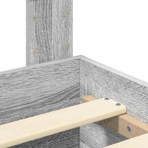 Sängram med huvudgavel Grå Sonoma 160 x 200 cm Konstruerat trä