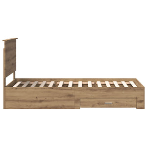 Sängram med huvudgavel Artisan Ek 90 x 190 cm Konstruerat trä