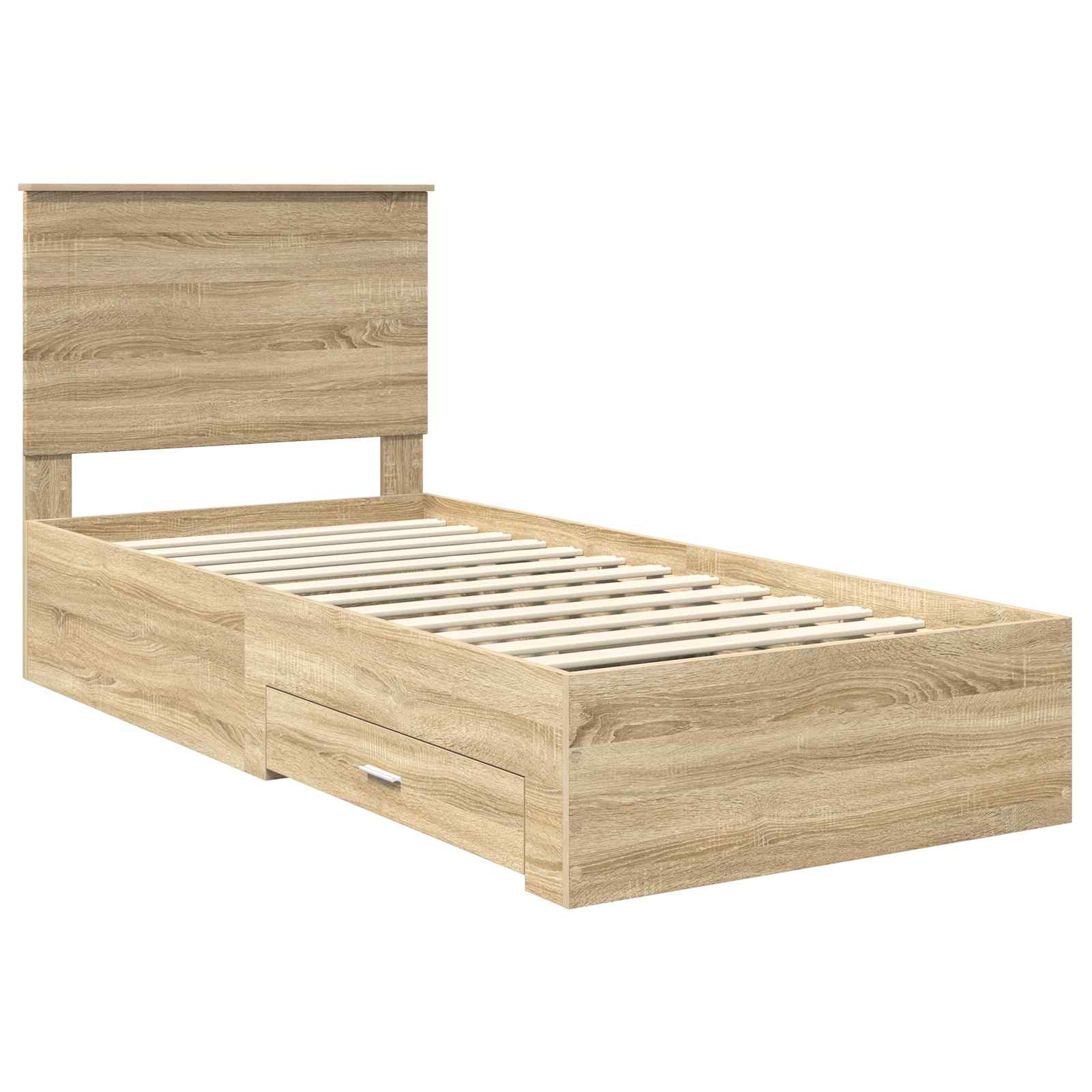 Sängram med huvudgavel Sonoma-ek 90 x 200 cm Konstruerat trä