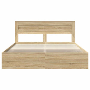 Sängram med huvudgavel Sonoma 180 x 200 cm Massiv furu
