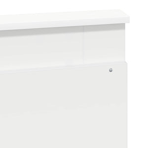 Sängram med huvudgavel Vit 120 x 200 cm Massiv furu