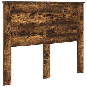 Sängram med låda med lagring Rökt ek 135 x 190 cm Ingenjörsträ