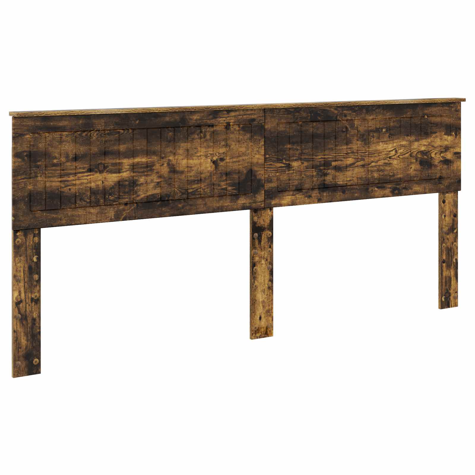 Sängram med huvudgavel Rökt ek 200 x 200 cm Konstruerat trä