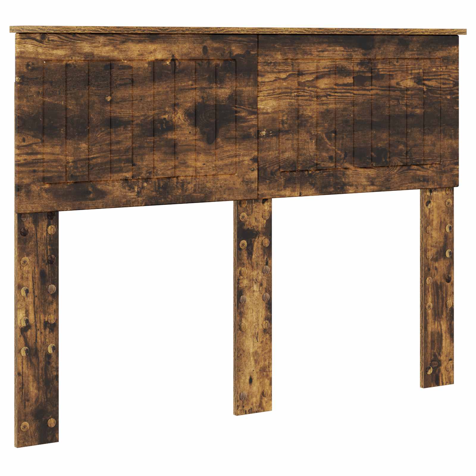 Sängram med huvudgavel Rökt ek 120 x 190 cm Konstruerat trä