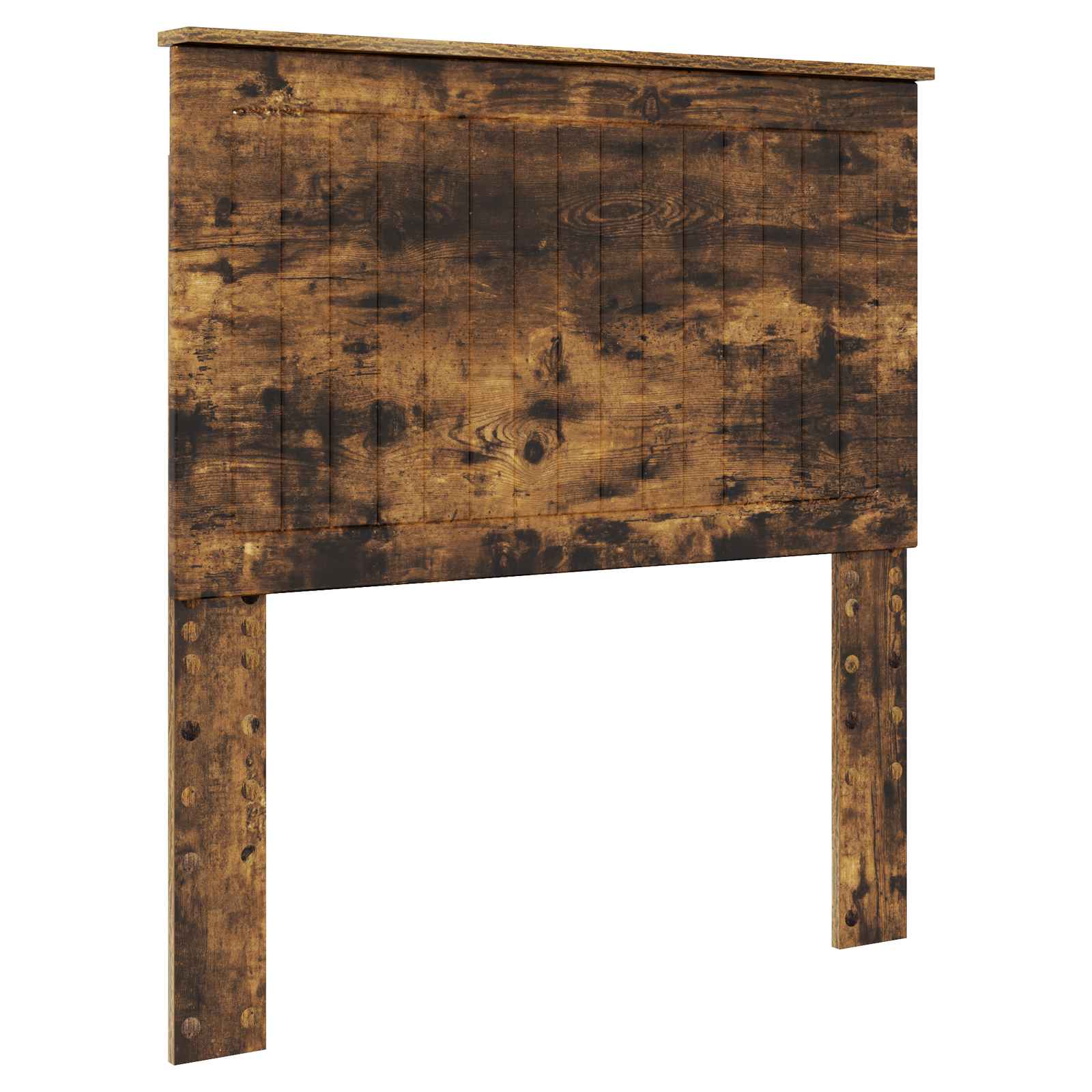 Sängram med huvudgavel Rökt ek 90 x 200 cm Massiv furu