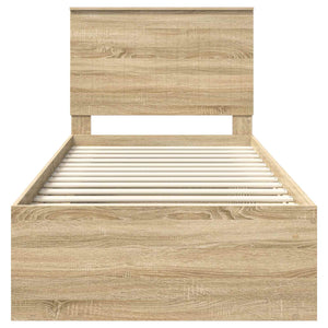 Sängram med huvudgavel Sonoma 90 x 190 cm Massiv furu