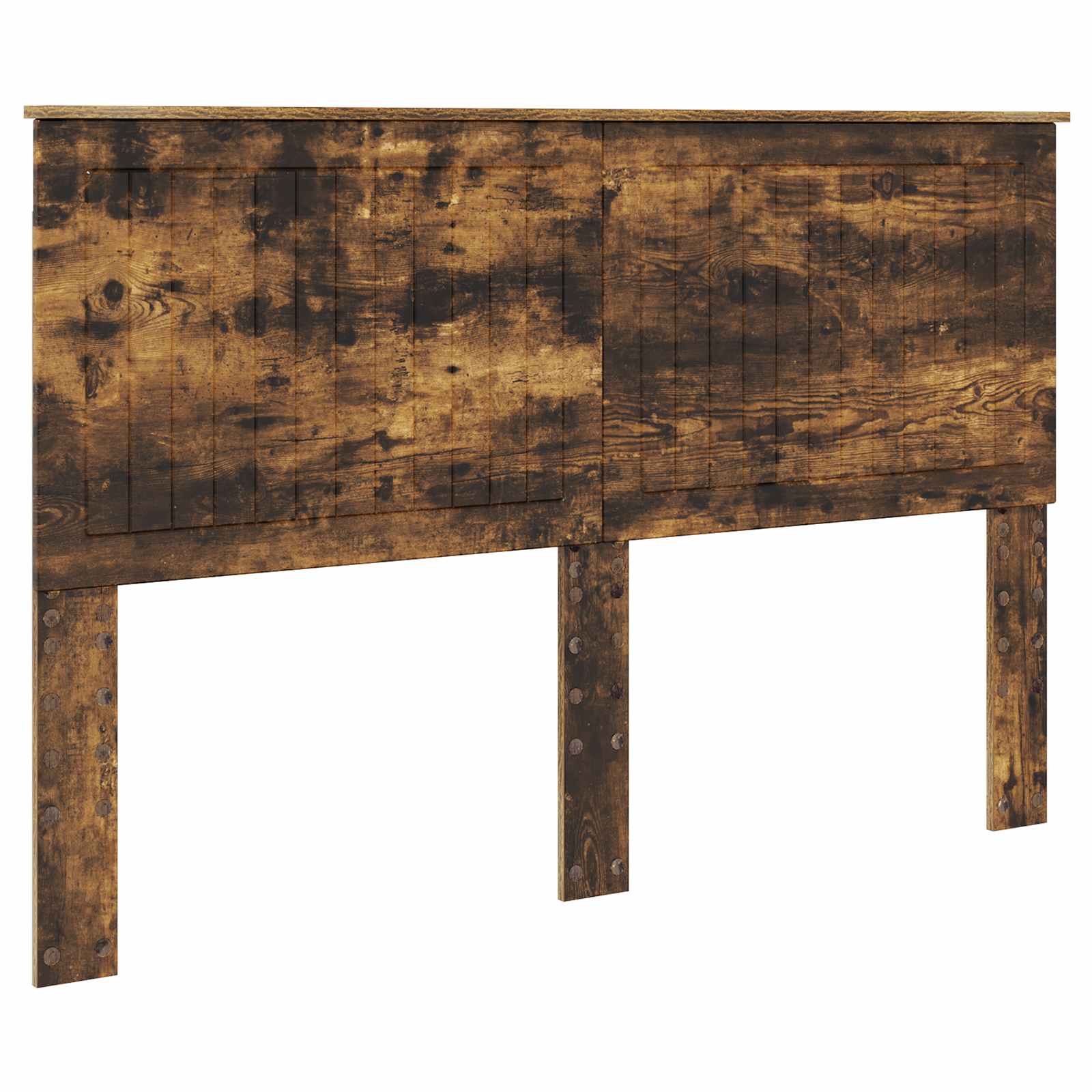 Sängram med huvudgavel Rökt ek 150 x 200 cm Konstruerat trä