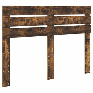 Sängram med huvudgavel Rökt ek 150 x 200 cm Massiv furu