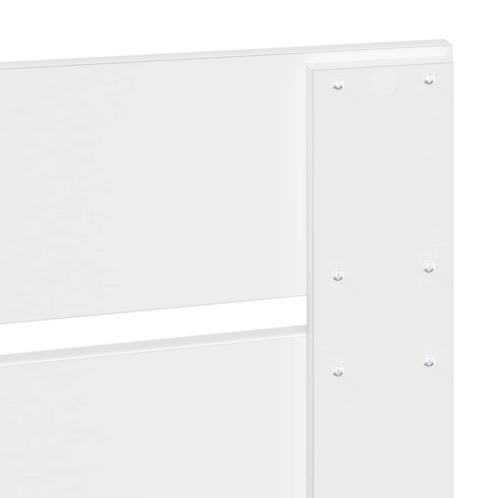 Sängram med huvudgavel Vit 100 x 200 cm Massiv furu