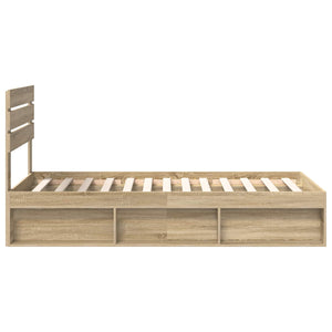 Sängram med huvudgavel Sonoma 90 x 190 cm Massiv furu