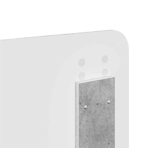 Sängram med huvudgavel Betong 200 x 200 cm Massiv furu